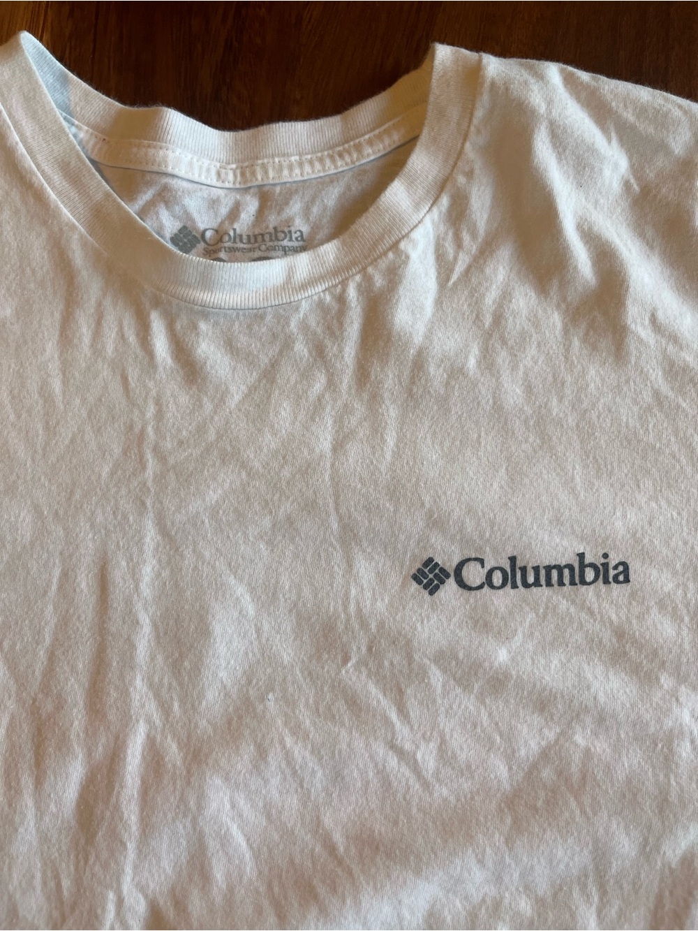 Columbia Men’s White Logo Tee - Classic Comfort